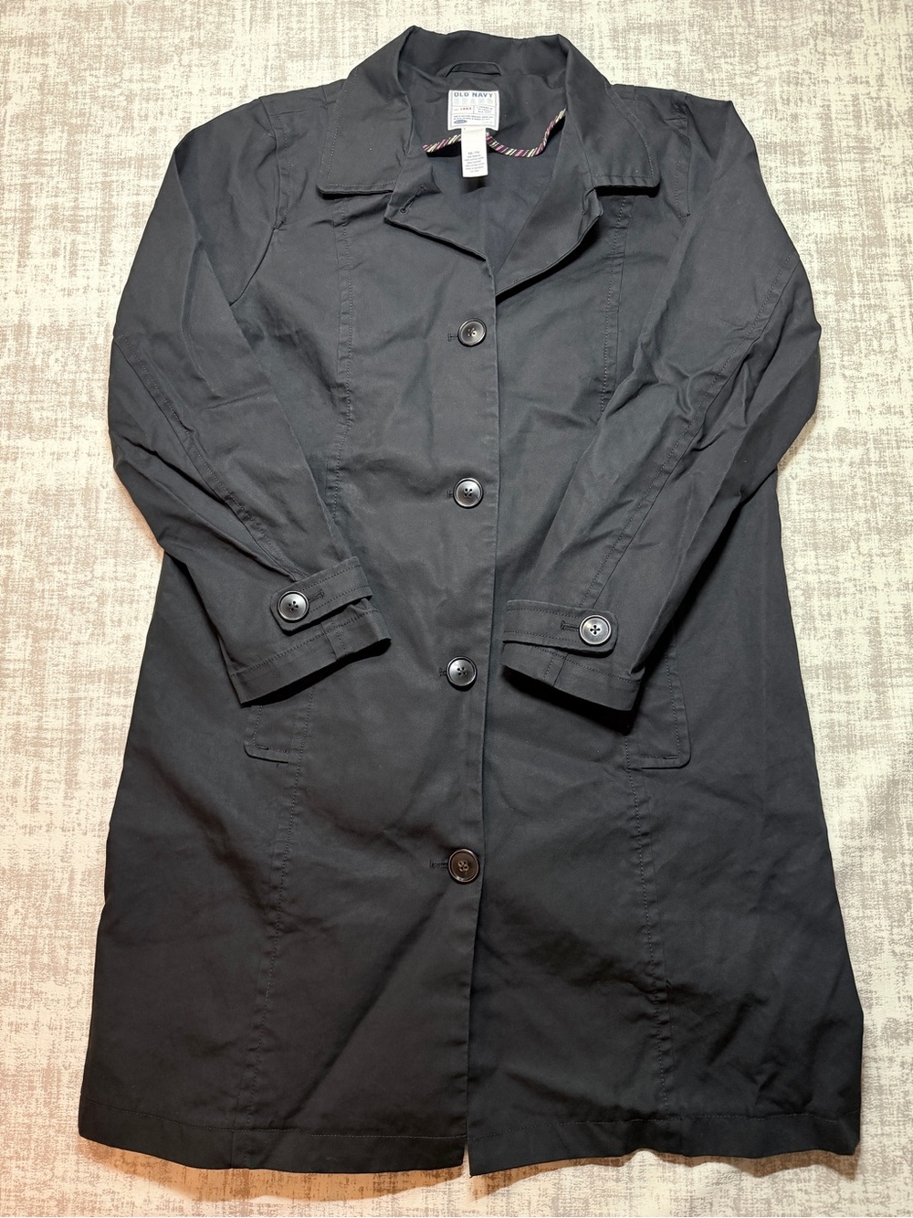 Vintage Old Navy Black Women's Trench Coat Size XXL